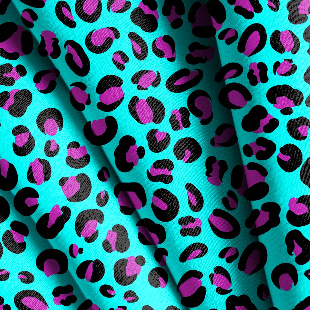Neon Leopard Print Seamless Design