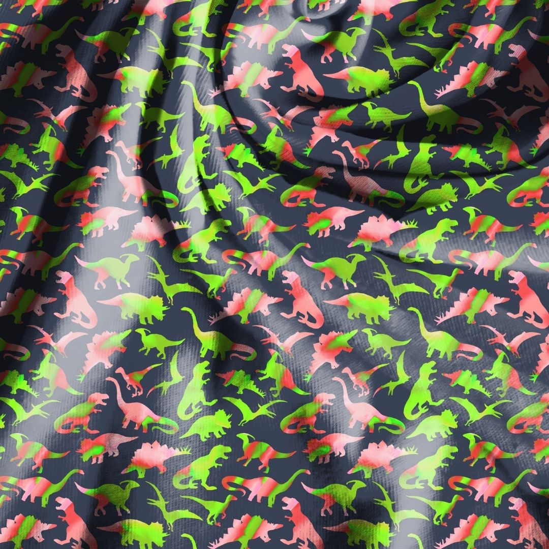 Tie Dye Dinosaurs Seamless Design