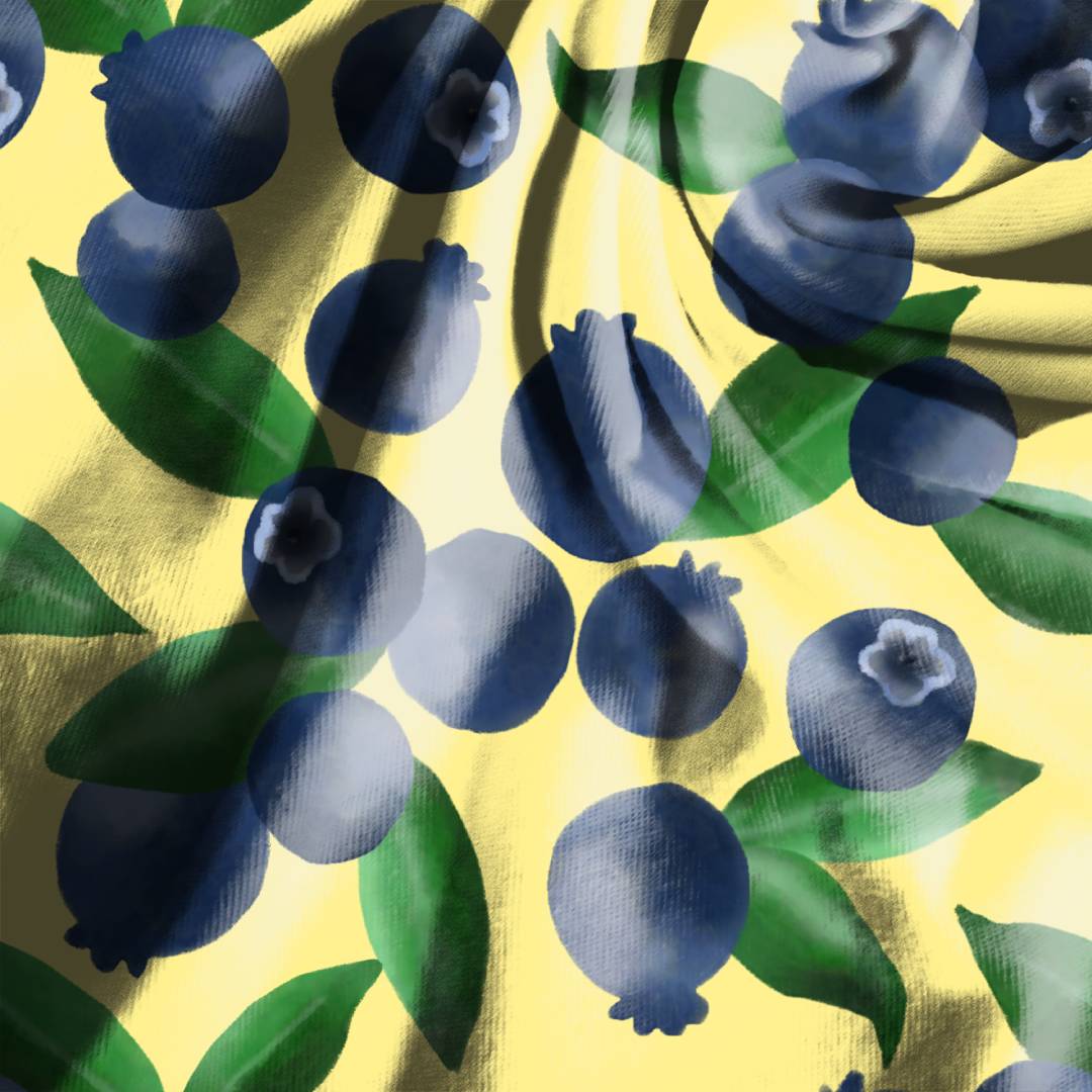 Blueberries Fruit Seamless Design