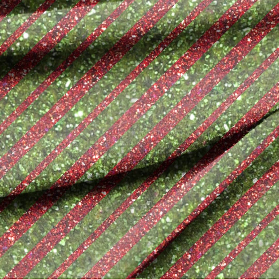 Christmas Glitter Stripes Seamless Design