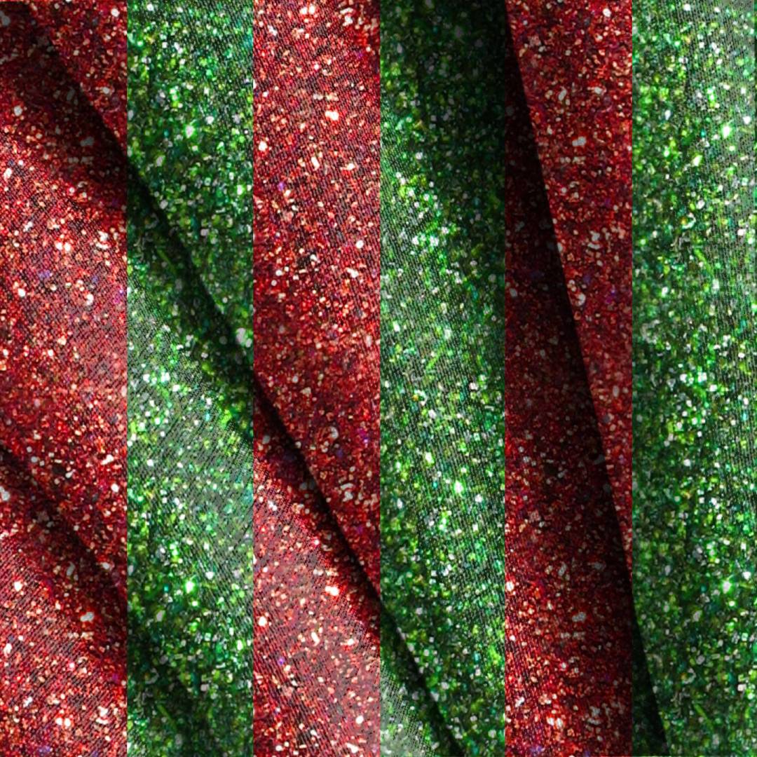 Christmas Glitter Stripes Seamless Design