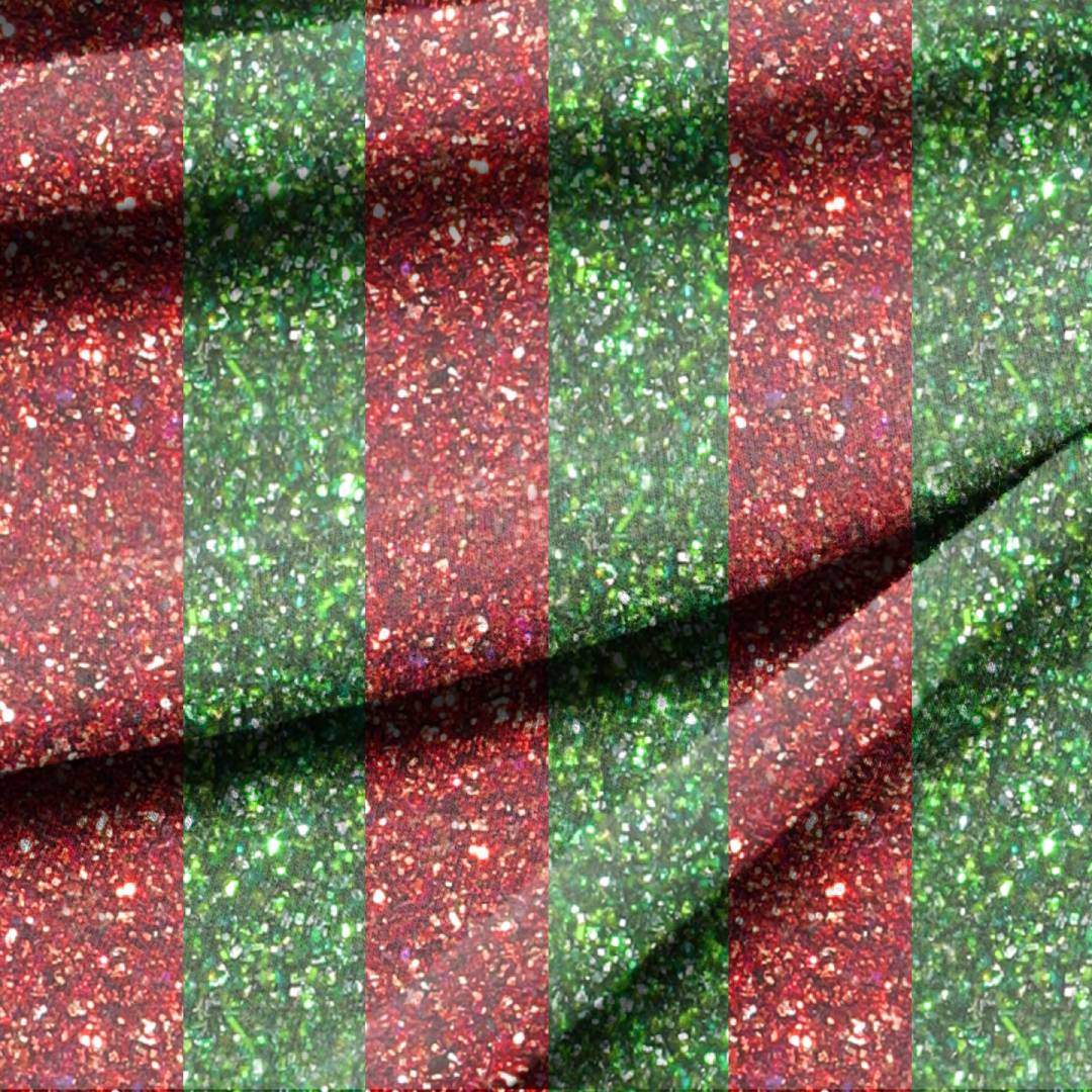 Christmas Glitter Stripes Seamless Design