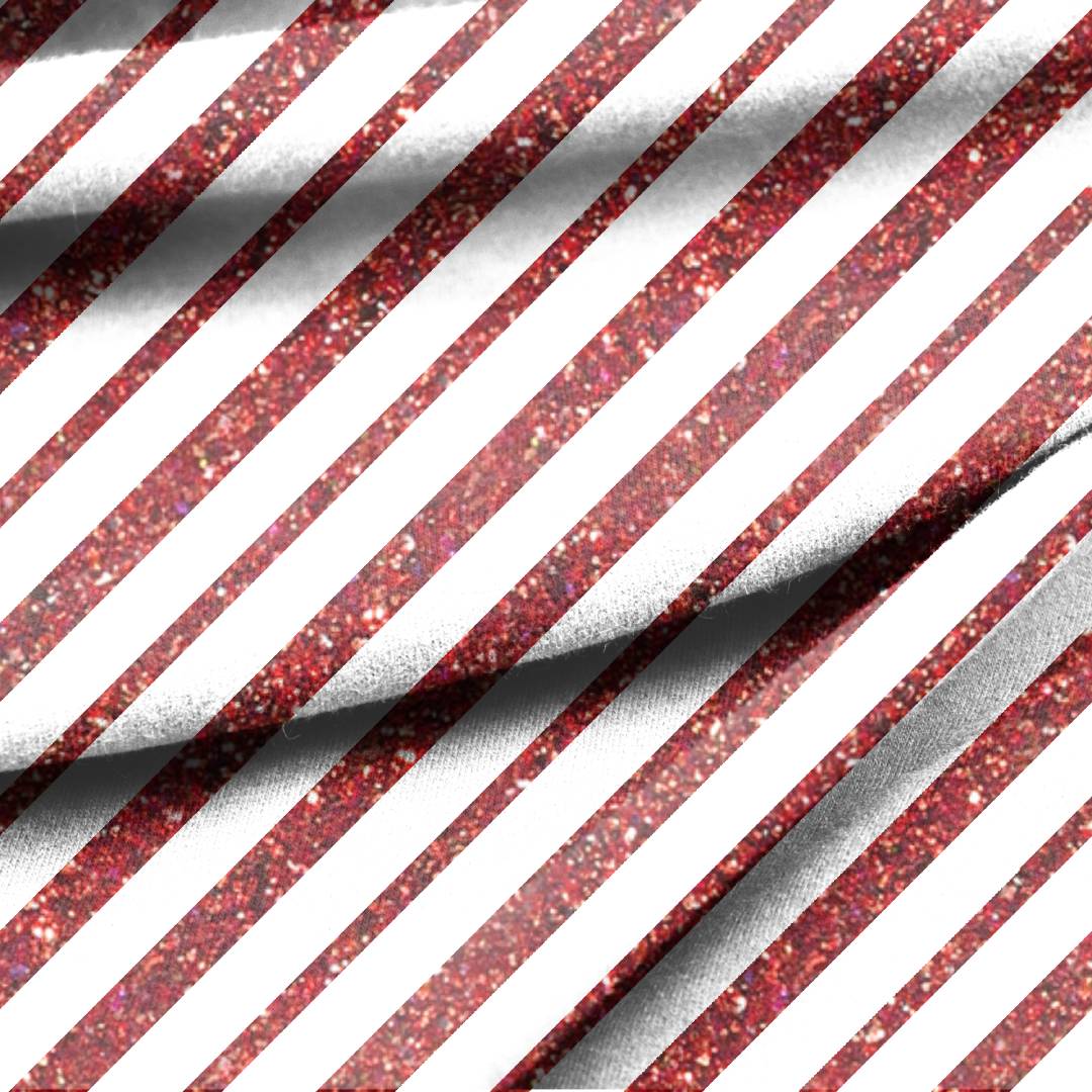 Christmas Glitter Stripes Seamless Design