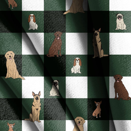 Plaid Pups Seamless Designs