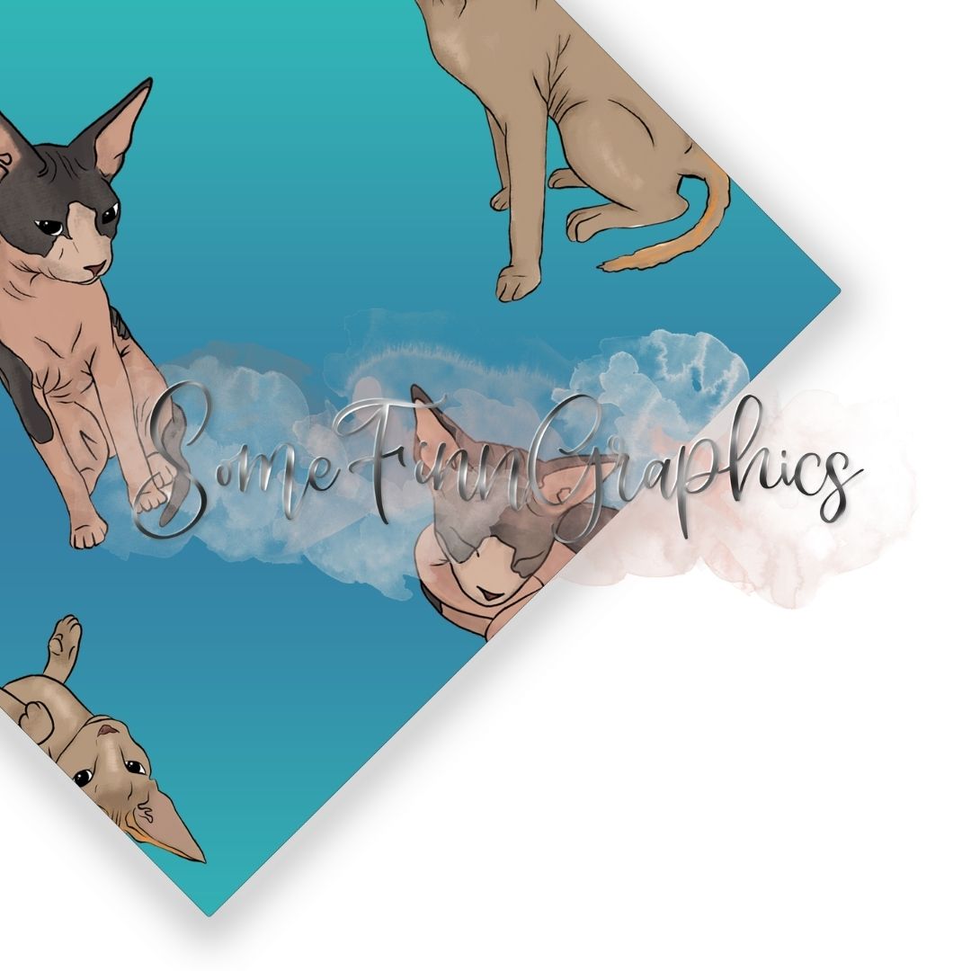 Sphynx Cat Seamless Design