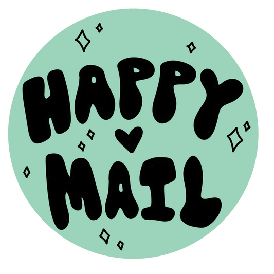2" Happy Mail Stickers for Poly Mailers