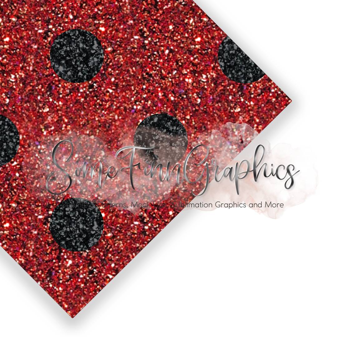 Glitter Polka Dot Seamless Design