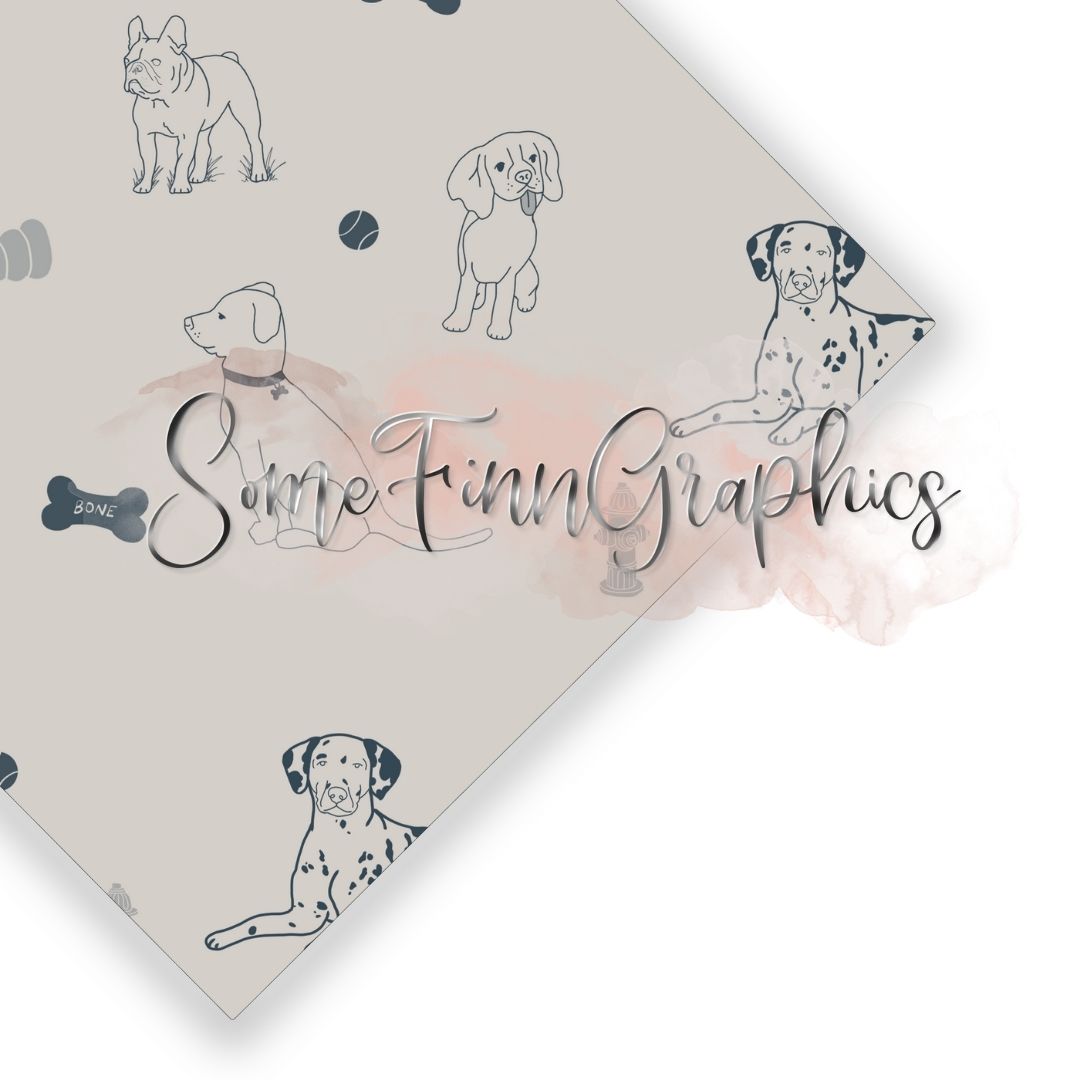 Sketchy Dog Seamless Design