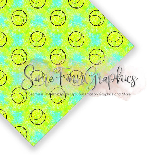 Tennis Neon Seamless Splatter Design