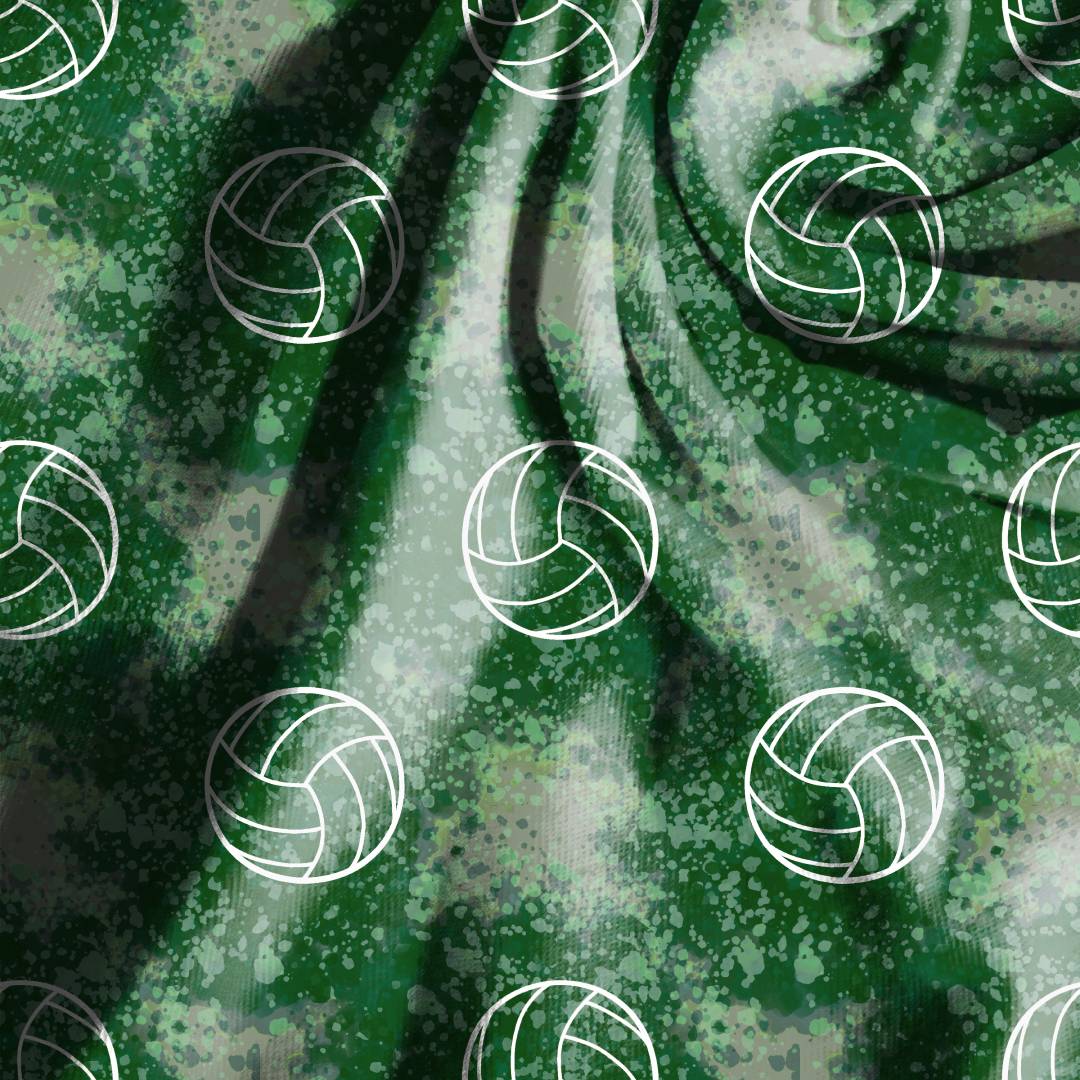 Volleyball Neon Splatter Seamless Design