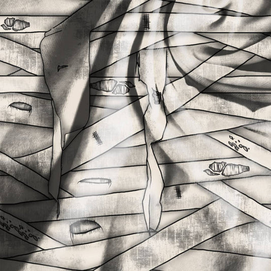 Mummy Wrapping Stripes Seamless Design