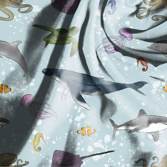 Oceanic Creatures Seamless Design