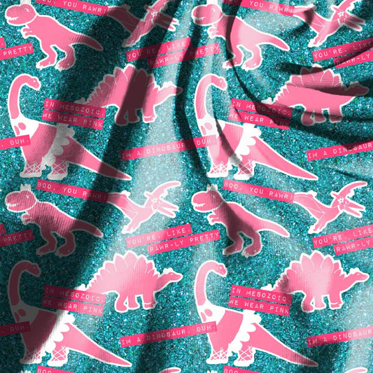 Girl Dinosaur Seamless Design