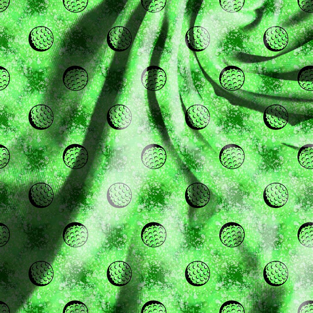 Golf Ball Neon Splatter Seamless Design
