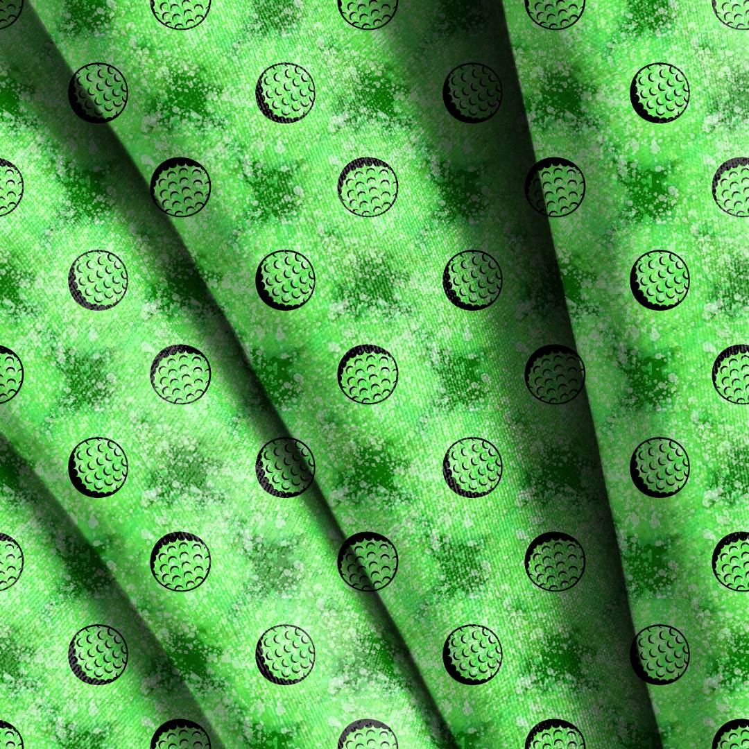 Golf Ball Neon Splatter Seamless Design