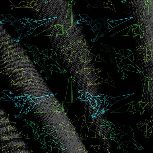 Colorful Outline Dinosaur Seamless Design