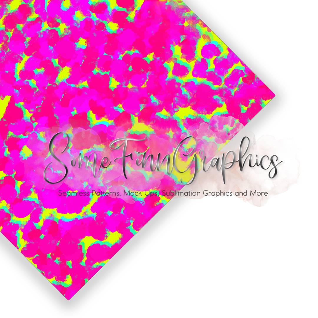 Neon Cheetah Print Seamless Design
