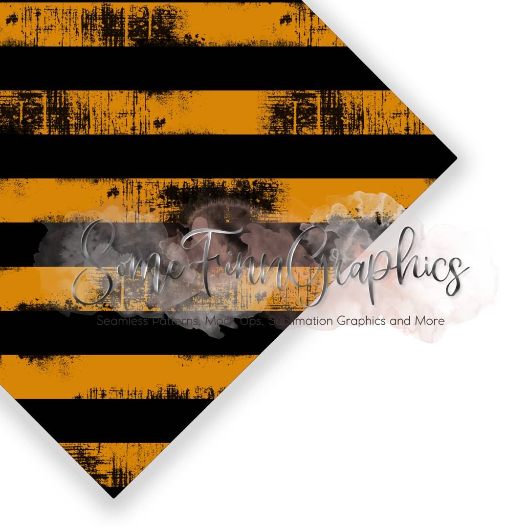 Halloween Character Stripes Seamless Design