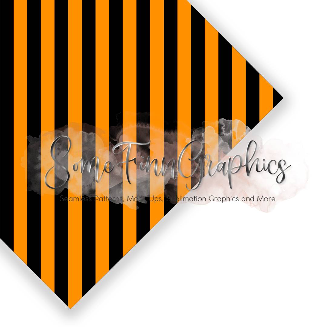 Halloween Character Stripes Seamless Design