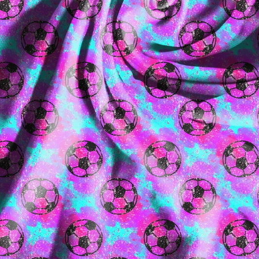 Neon Soccer (Football) Splatter Seamless Design