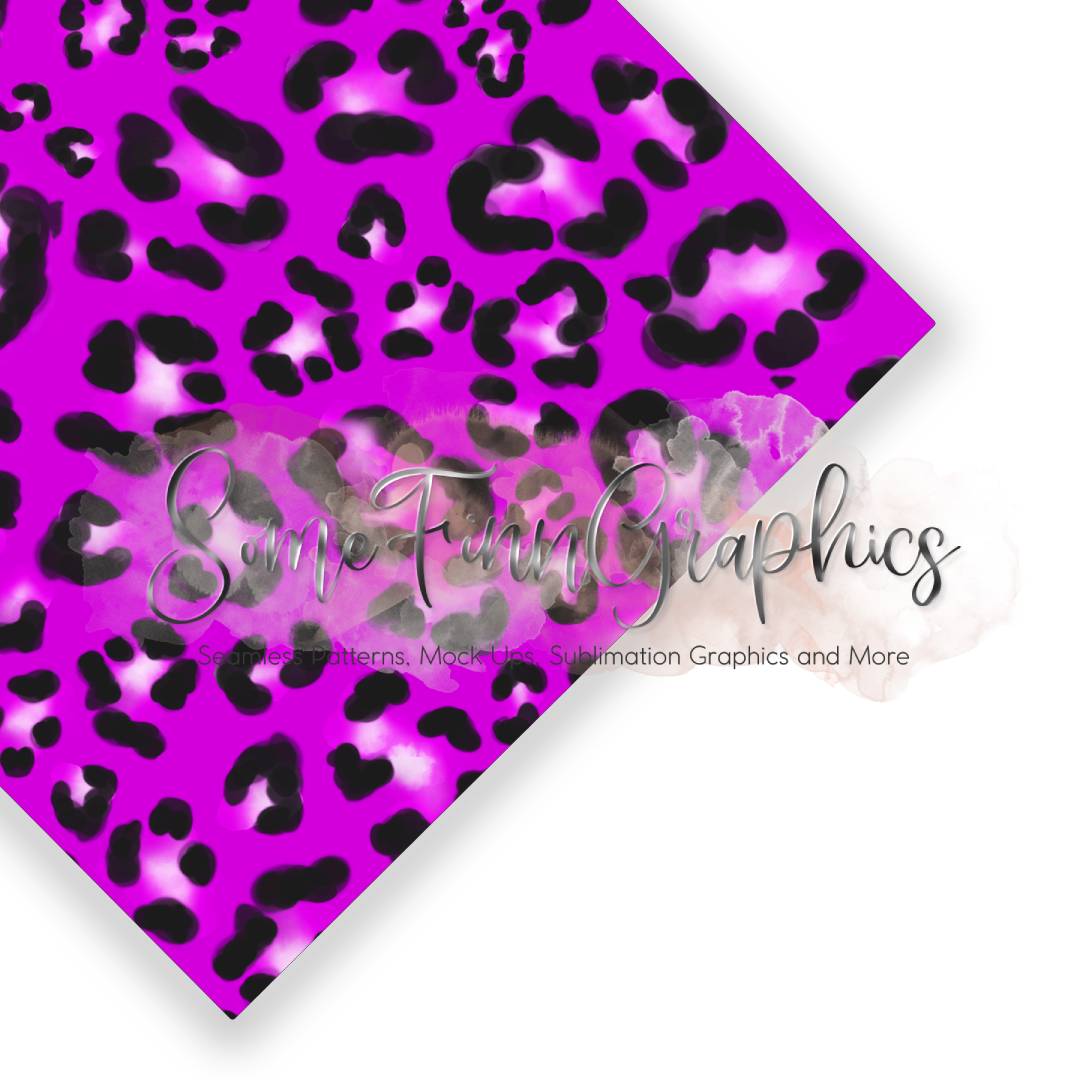 Watercolor Leopard Print Seamless Design