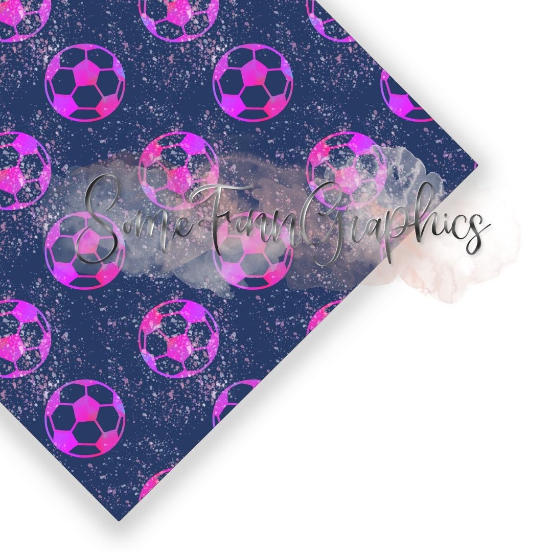 Neon Soccer (Football) Splatter Seamless Design