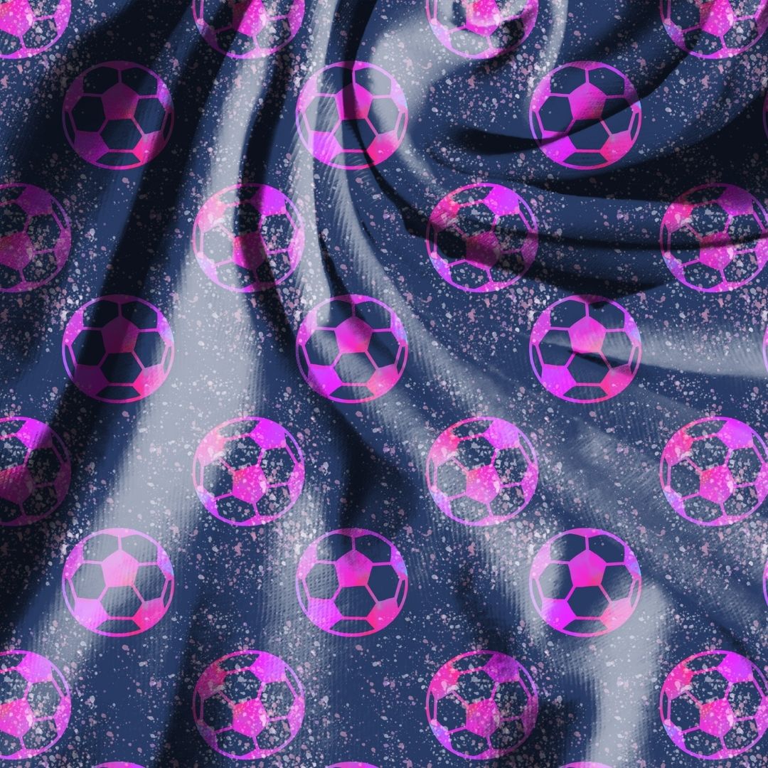 Neon Soccer (Football) Splatter Seamless Design