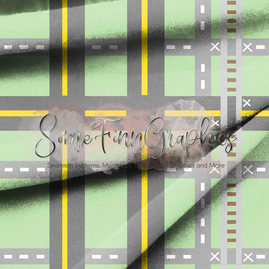 Road Plaid Seamless Design