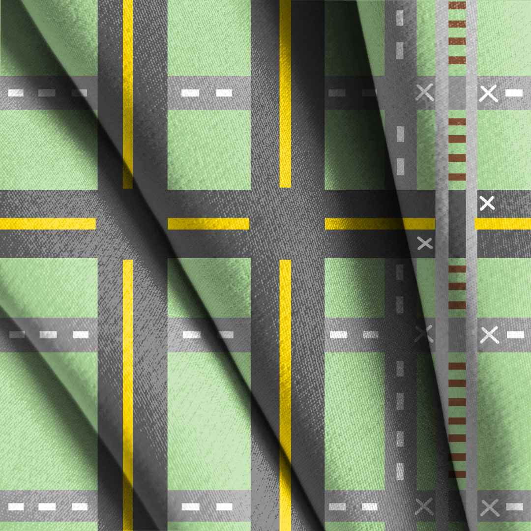 Road Plaid Seamless Design