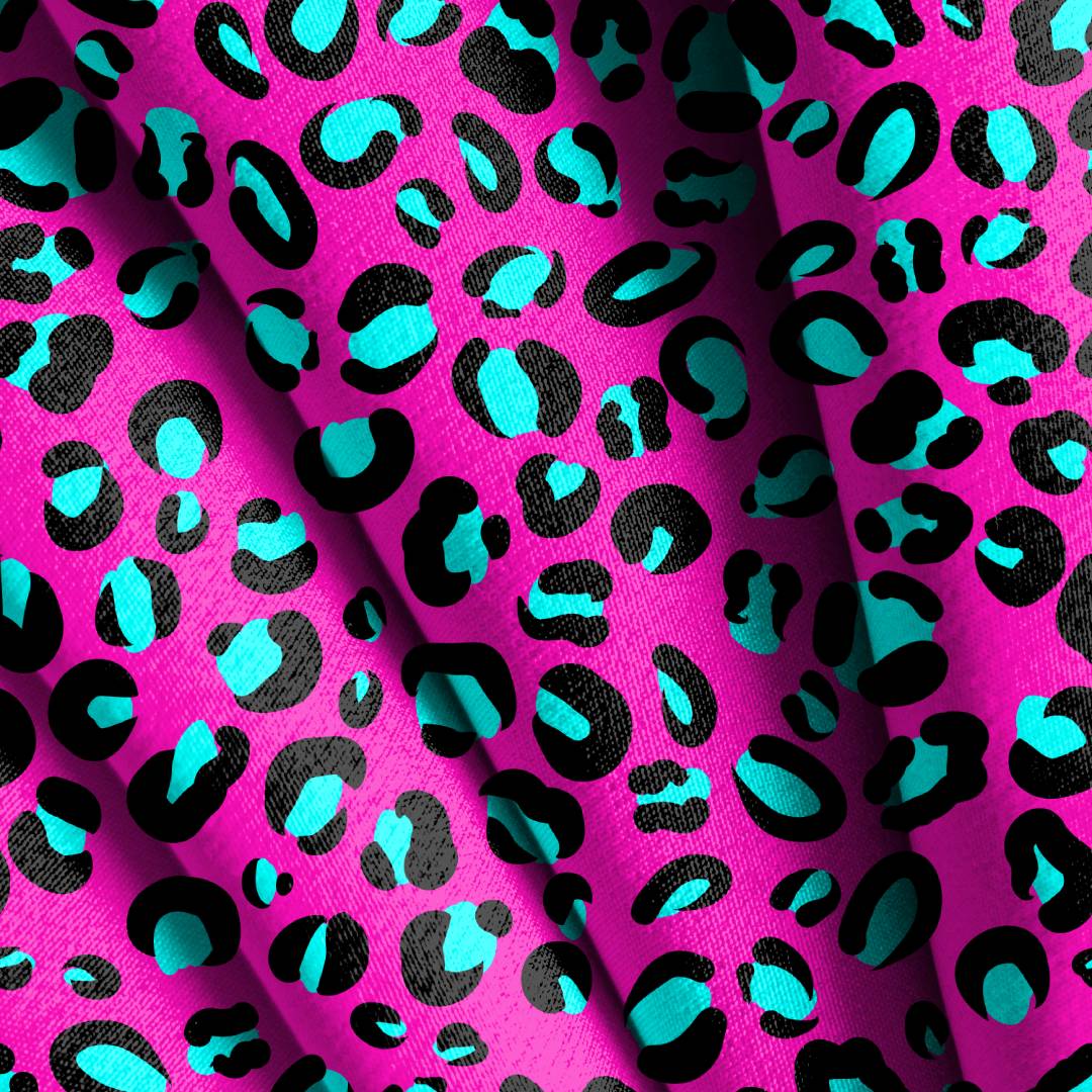 Neon Leopard Print Seamless Design