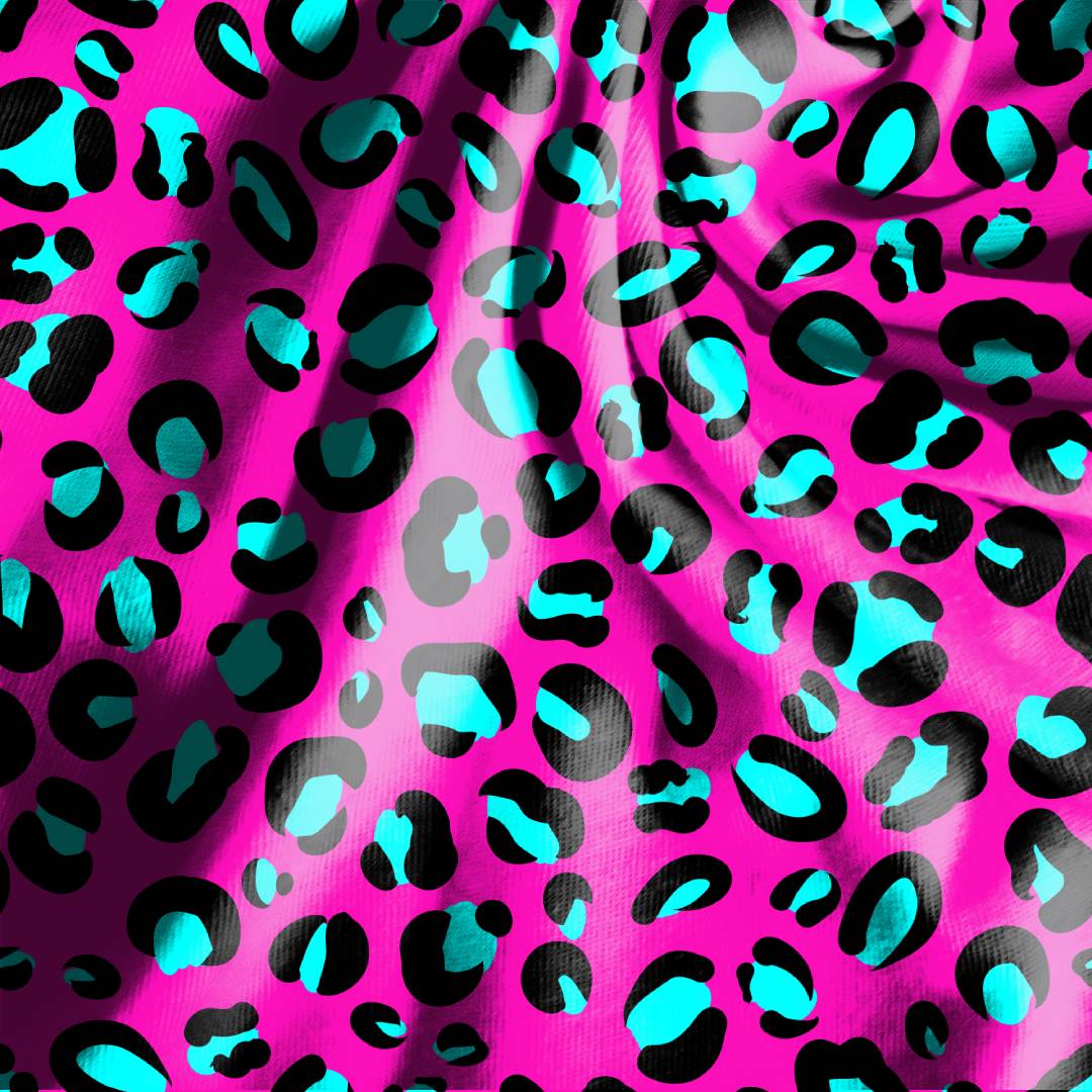 Neon Leopard Print Seamless Design