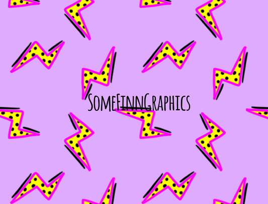 90s Lightning Bolts Seamless