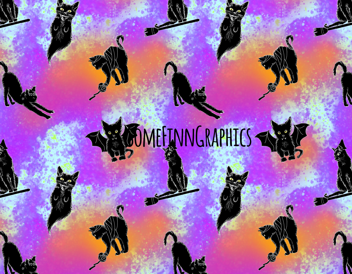 Holiday Kittens Seamless Design