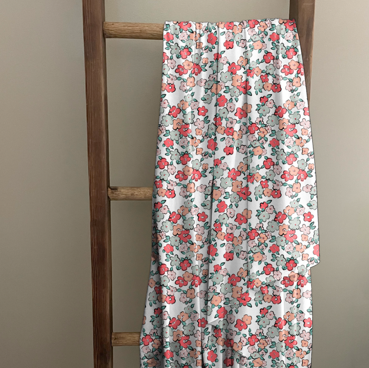 Realistic Draped Fabric Ladder Mock Up