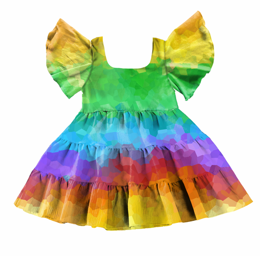 Realistic Tiered Dress Mock Up