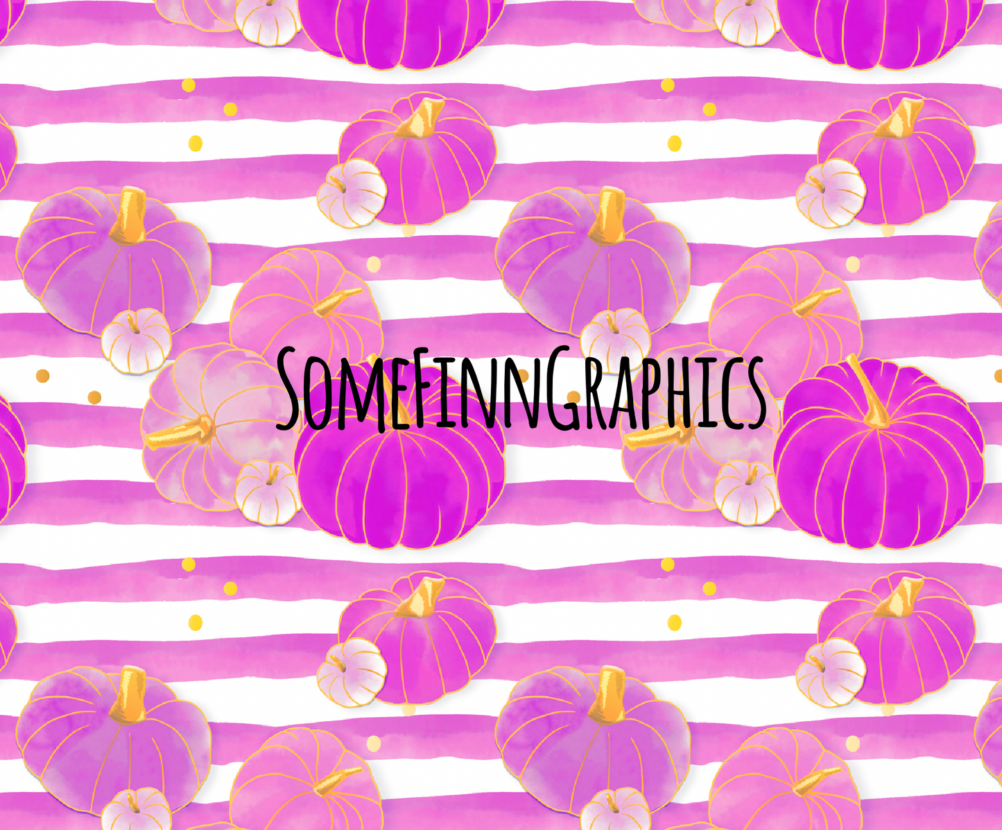 Pink Pumpkin Seamless Design