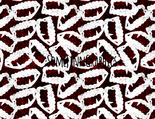 Vampire Teeth Seamless Design