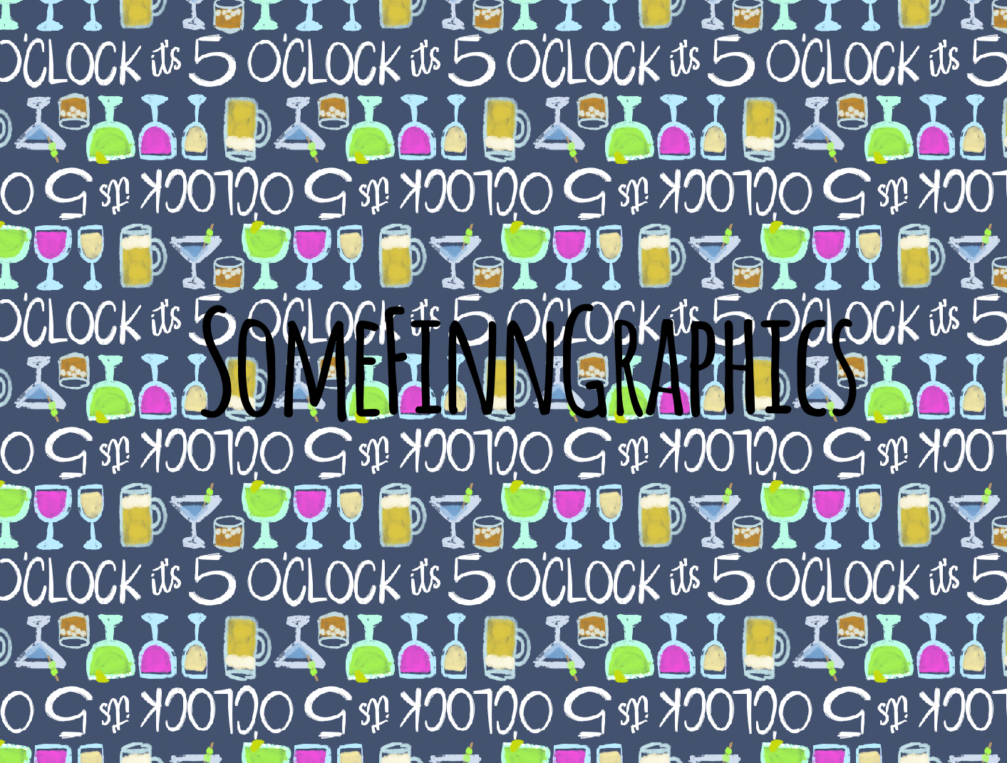 5 OClock Drinks Seamless