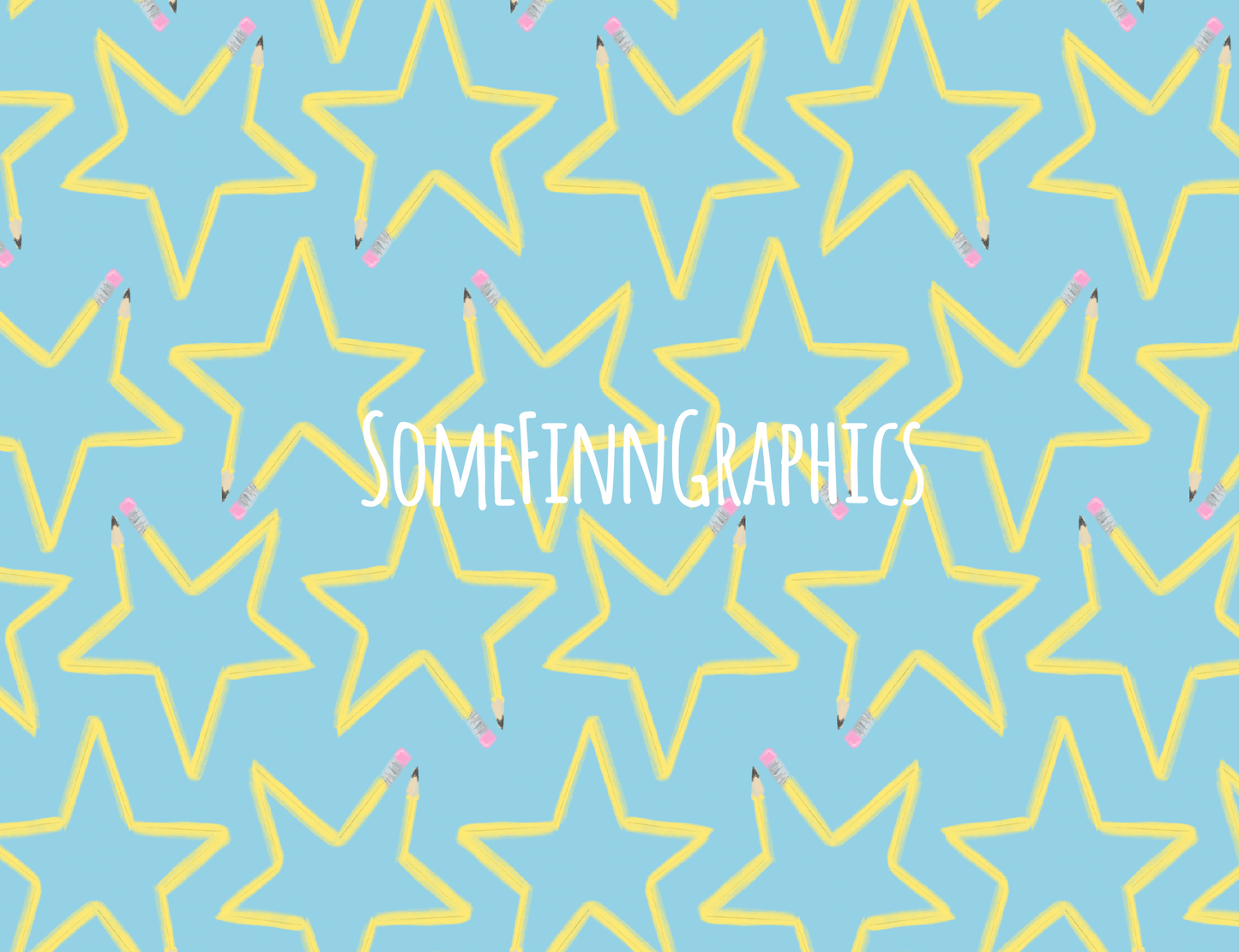 Pencil Stars Seamless Design