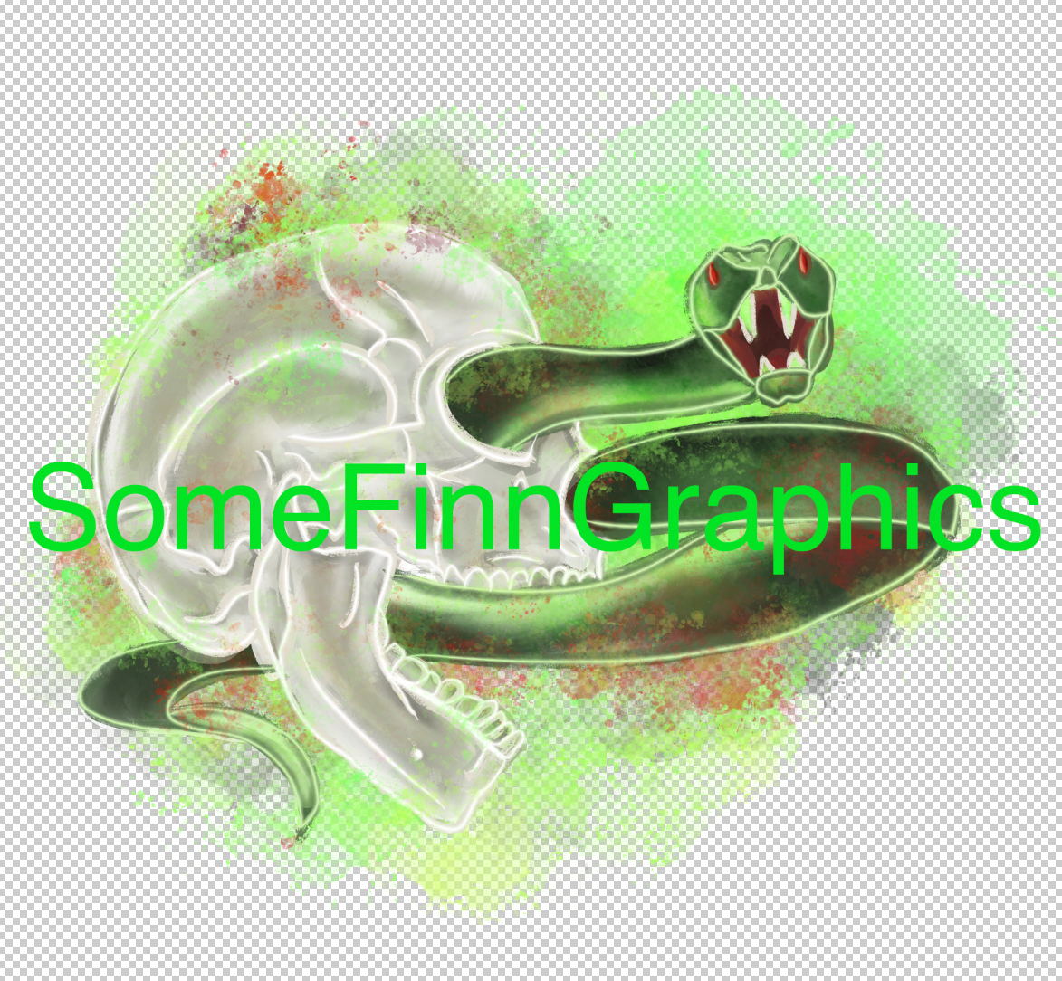 Snake and Skull Sub Clip Art