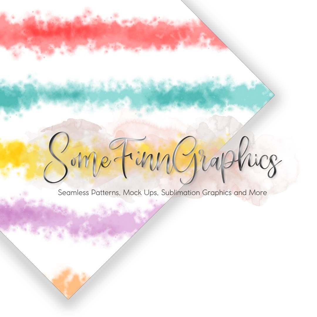 Watercolor Stripes Seamless Design