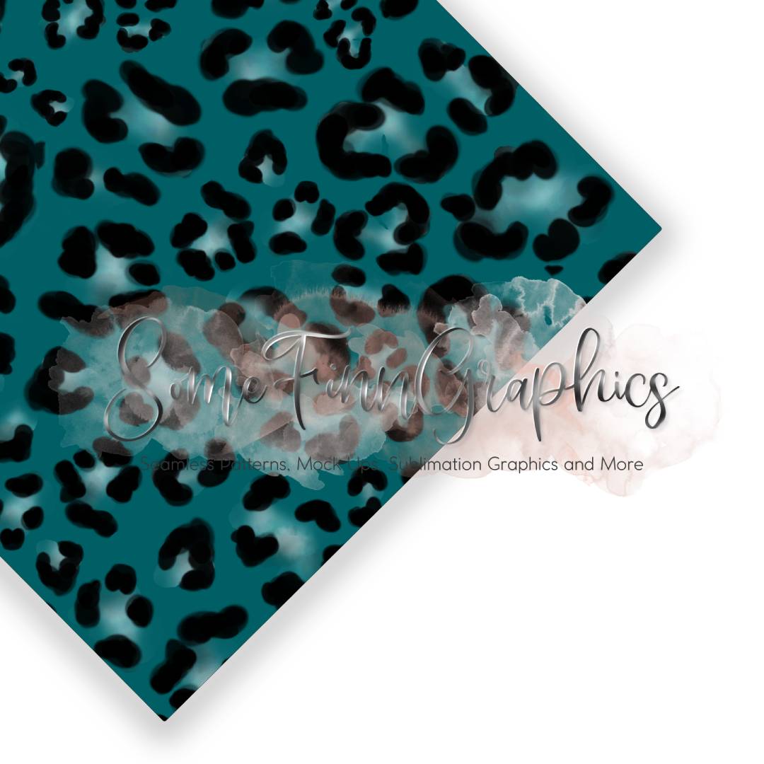 Watercolor Leopard Print Seamless Design