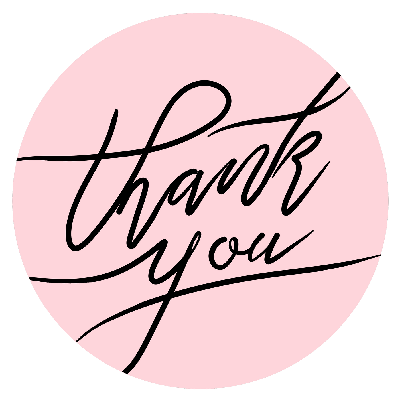 2" Thank You Stickers for Poly Mailers