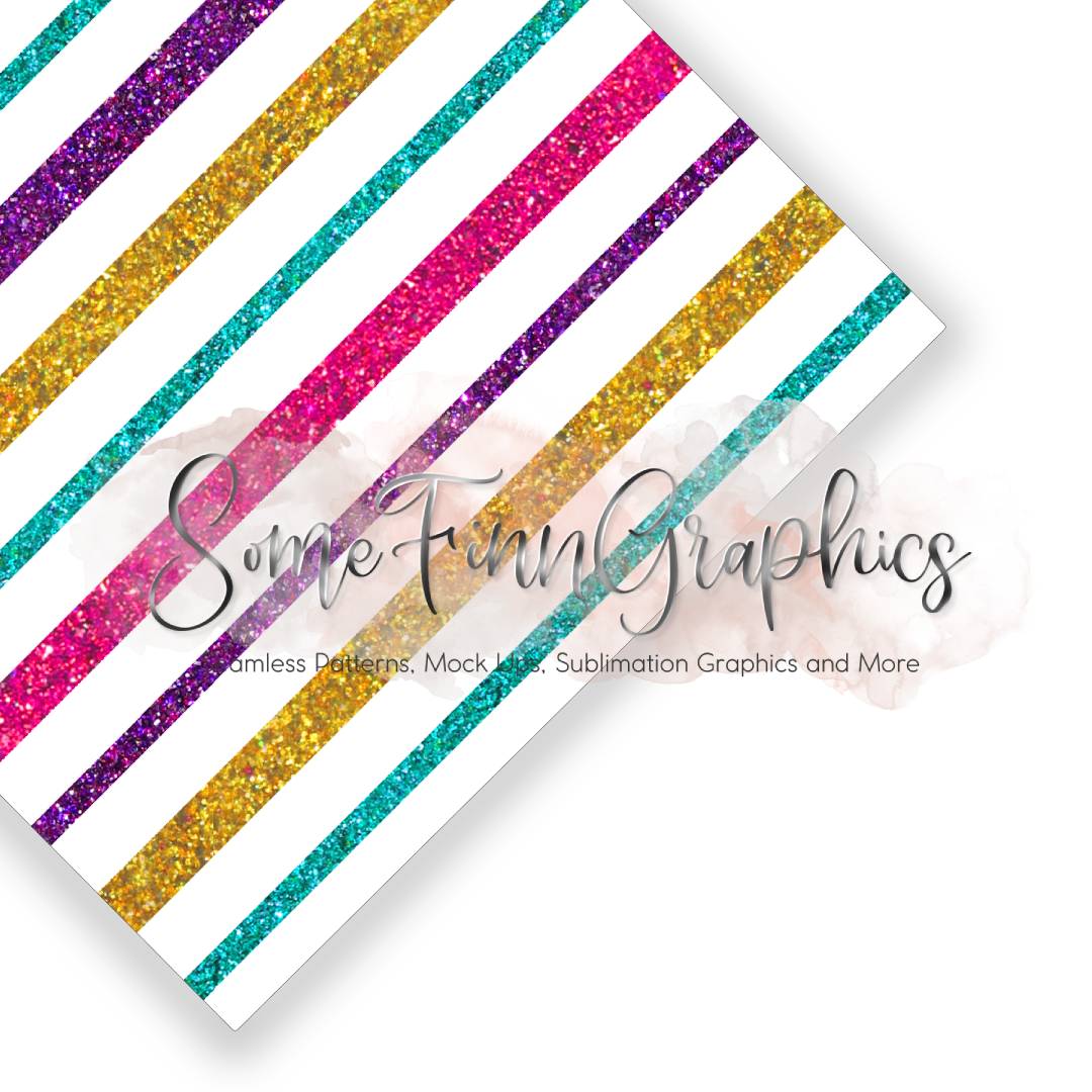 Glitter Stripes Seamless Design