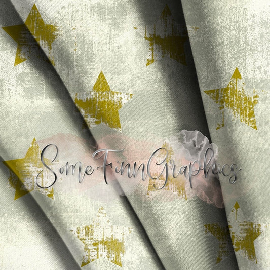 Distressed Gold Stars Seamless Design