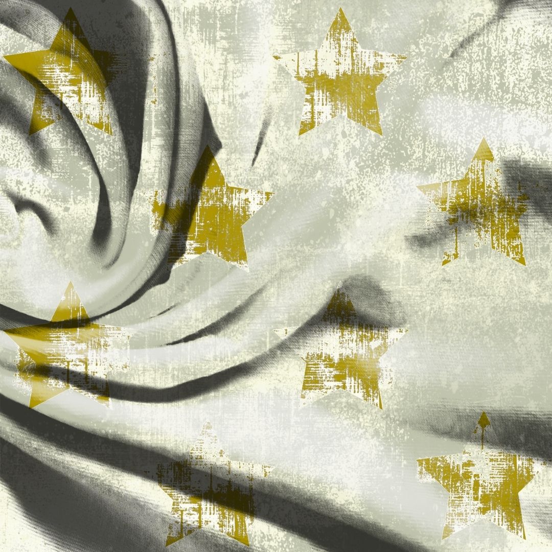 Distressed Gold Stars Seamless Design