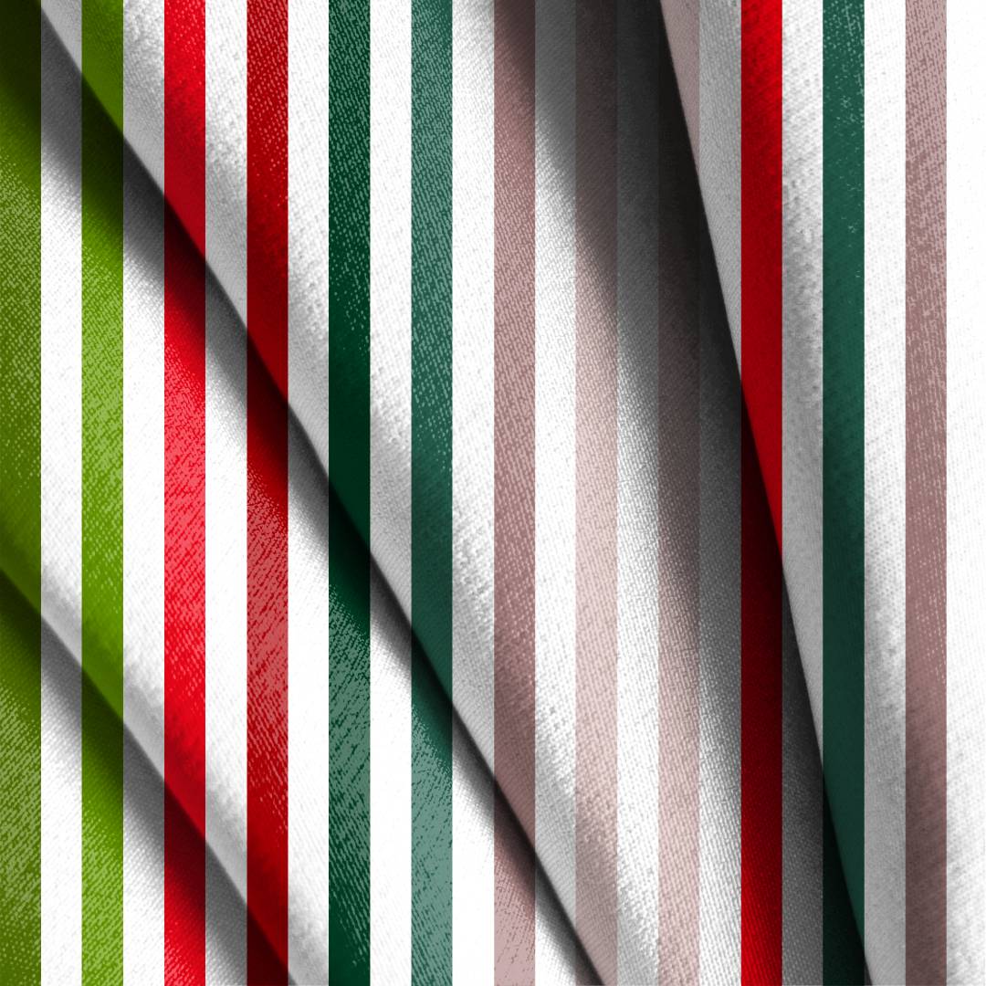 Vintage Christmas Stripes Seamless Design