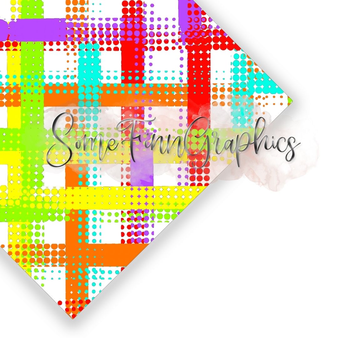 Neon Plaid Seamless Design