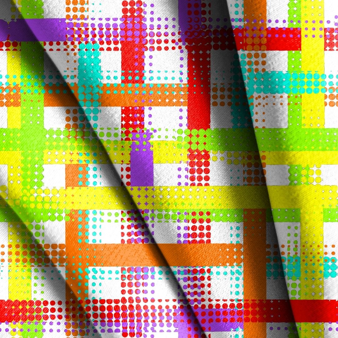 Neon Plaid Seamless Design