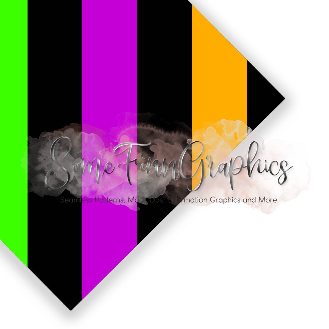 Kids and Colorful Halloween Stripes Seamless Design